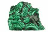 Flowery Polished Malachite Slab - DR Congo #266808-1